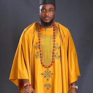 3pcs African Men Agbada | African Men Wedding Suit | Agbada for Men | African Men’s Clothing | Agbada for wedding | Groomsmen Agbada