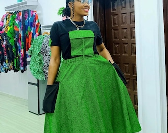 Ankara-rokkenset voor dames | Afrikaanse kleding | Crop top met tribale print | Ankara-rok voor dames