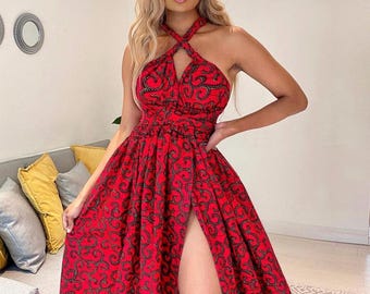Infinity Maxi Dress for Women | African Clothing for Women | Tribal Print Dress | African Maxi Dress for Women | Convertible Dress for Women