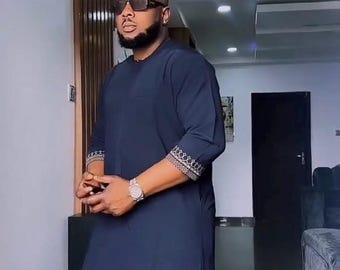 2pcs African Men Clothing | African Men Wedding Suit | Dress Shirt for Men | African Men’s Clothing | Dashiki for wedding | Groomsmen Agbada