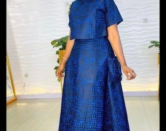 Ankara maxi-rokset voor dames | Afrikaanse kleding | Crop top met tribale print | Ankara-rok voor dames