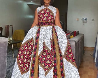 Ankara Maxi Dress for Women | African Clothing | Tribal Print Dress | African Maxi Dress for Women