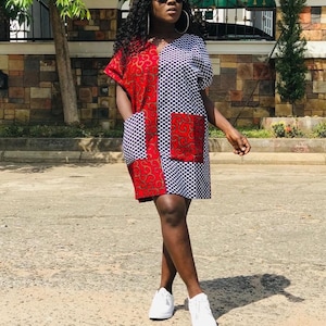 Ankara Dress for Women | African Clothing | Tribal Print Dress | Ankara Kimono | Ankara Shift Dress