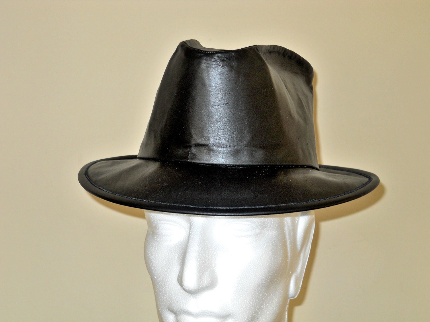Custom Cowhide Leather StetsonFedora Hat CONSERVATIVE Etsy