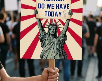 Panneau de protestation anti Trump, quelle nouvelle horreur avons-nous aujourd'hui ? Affiche de rassemblement d'activistes politiques, affiche de résistance au racisme, affiche de résistance au fascisme