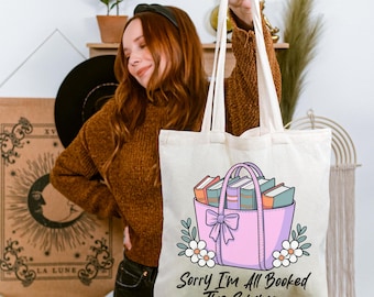 Désolé, j'ai réservé cet été, sac fourre-tout pour amoureux des livres, sac fourre-tout de lecture, cadeau livresque, sac de bibliothèque, sac de lecture de plage