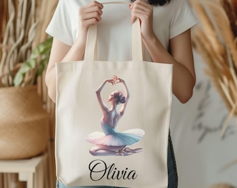 Sac fourre-tout personnalisé pour danse classique : sac de danse personnalisé