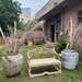 Handcrafted Wooden French Bench: Rustic Farmhouse Seating - Etsy