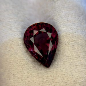 Natural unheated Ruby Gemstone: Red Pear Faceted Stone (1.75Ct)
