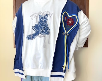 Sudadera reciclada de gato "Kawaii"