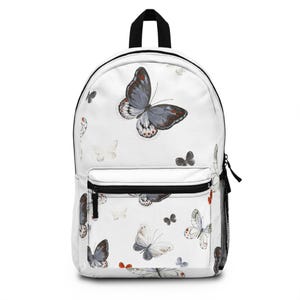 Butterfly Print Backpack, Stylish School Bag, Nature Lover Gift, Cute Travel Backpack, Eco-Friendly Backpack, Spring Essentials