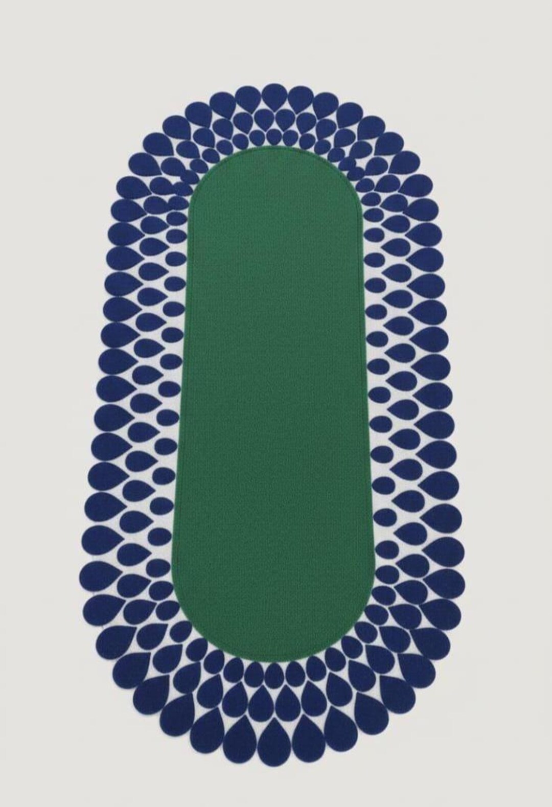 Hand Tufted Wool Rug Capsule Shape Living Room Bedroom Office Reception ...