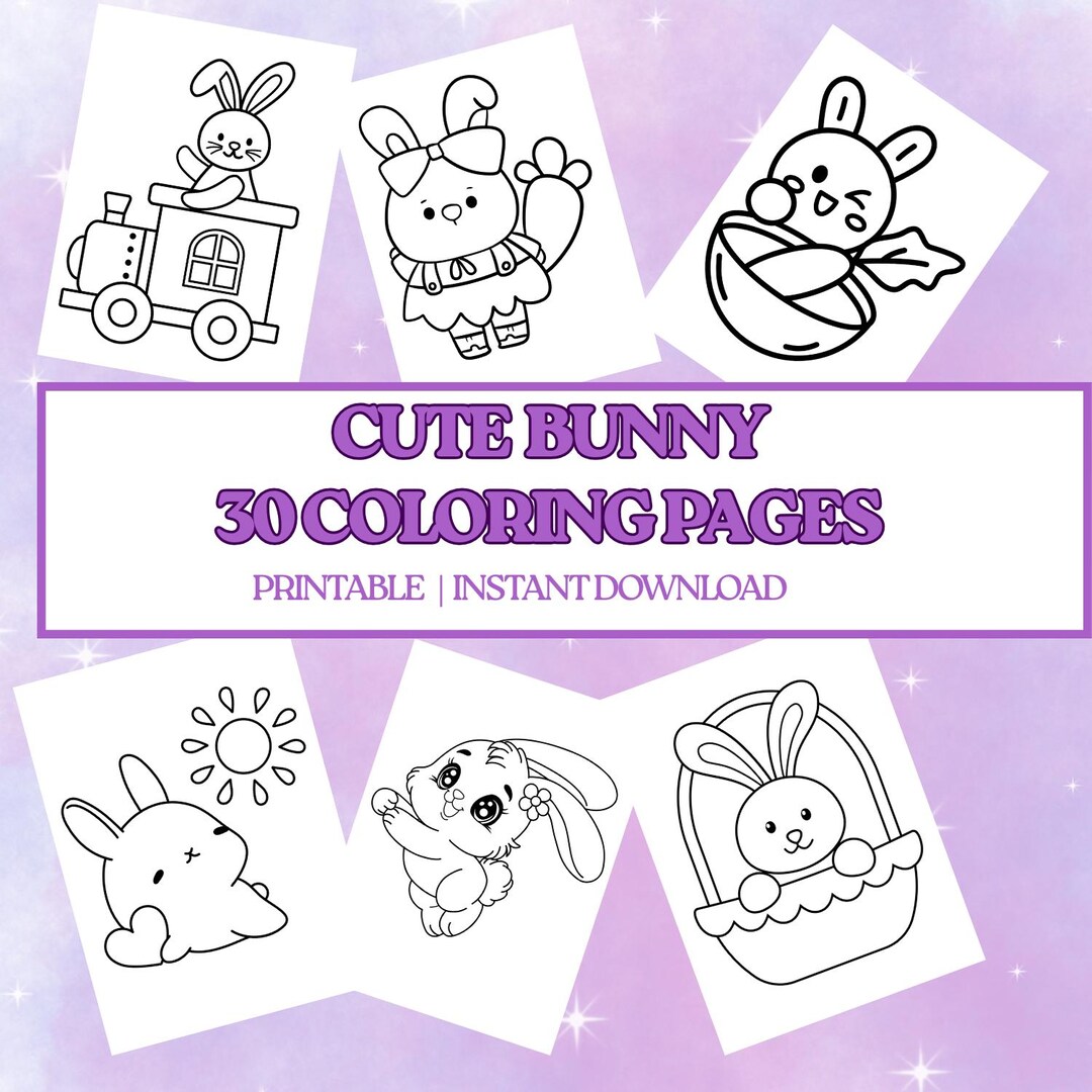 30 Easy Easter Coloring Pages for Kids, Simple Bold Bunny Egg Coloring ...