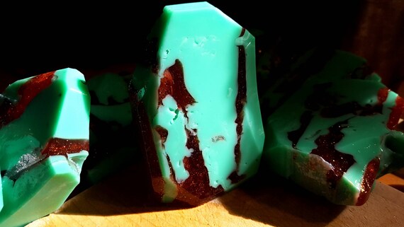 Turquoise Rock Soap Dragons Blood Scent