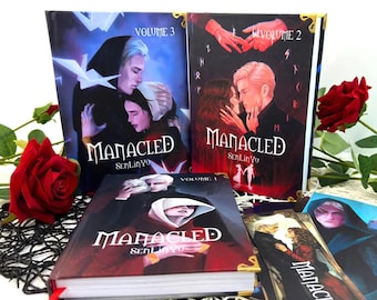 Libro Manacled - Colección ilustrada de lujo de 3 volúmenes con póster exclusivo y encuadernación de tapa dura M24