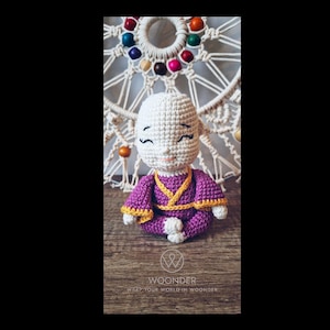 Hand‑Crochet Meditation Monk Doll • Amigurumi Spiritual Figure