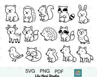 Farm Animal Clipart Set – 11 Farm Animals SVG PNG PDF | Cute Farm ...