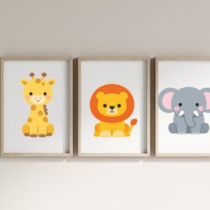 Jungle Animals Clipart Set of 8 Svg Bundle | Layered Cute Nursery ...