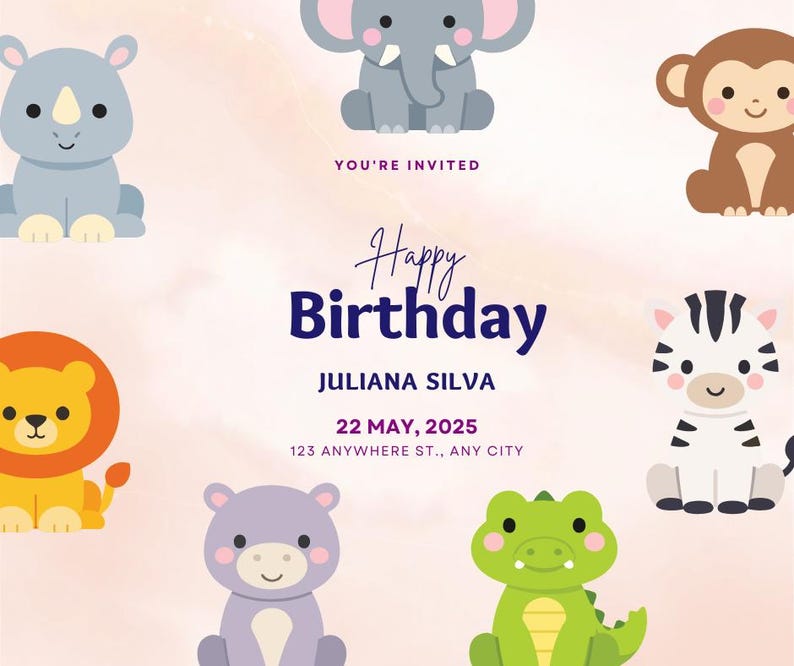 Jungle Animals Clipart Set of 8 Svg Bundle | Layered Cute Nursery ...