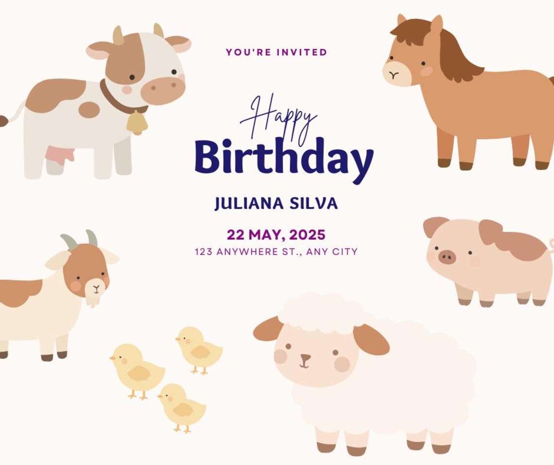 Farm Animals SVG Bundle | Cute Nursery Farm Clipart | Layered Vector ...