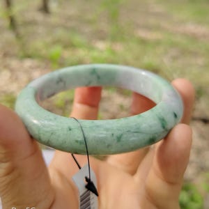 62MM Handcrafted Grade A Burmese Emperor Jadeite Jade Bracelet– Spiritual Jewelry Gift for Inner Balance, Prosperity & Vibrant Energy Luck