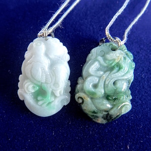 17MM Hand-Carved Burmese Jade Chinese Zodiac Pendant – Natural Grade A Jadeite Amulet for Luck, Protection & Prosperity | Unisex Jewelry