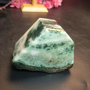 Natural Burmese Jadeite Jade Block, Grade A - Polished from Raw Stone, Perfect for Feng Shui, Spiritual Altars, Collectors, or Gifts Luxury