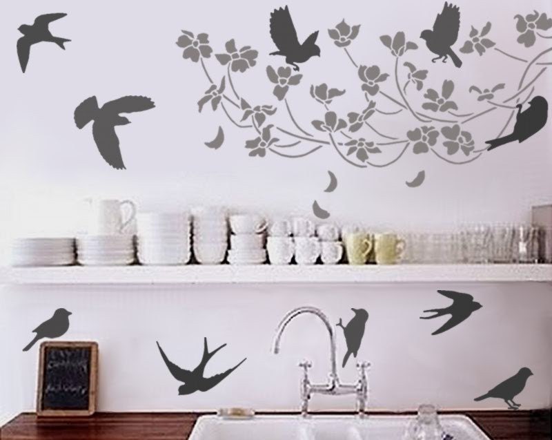 Wall Stencils 10 Songbirds Reusable Bird STENCILS for Easy Etsy