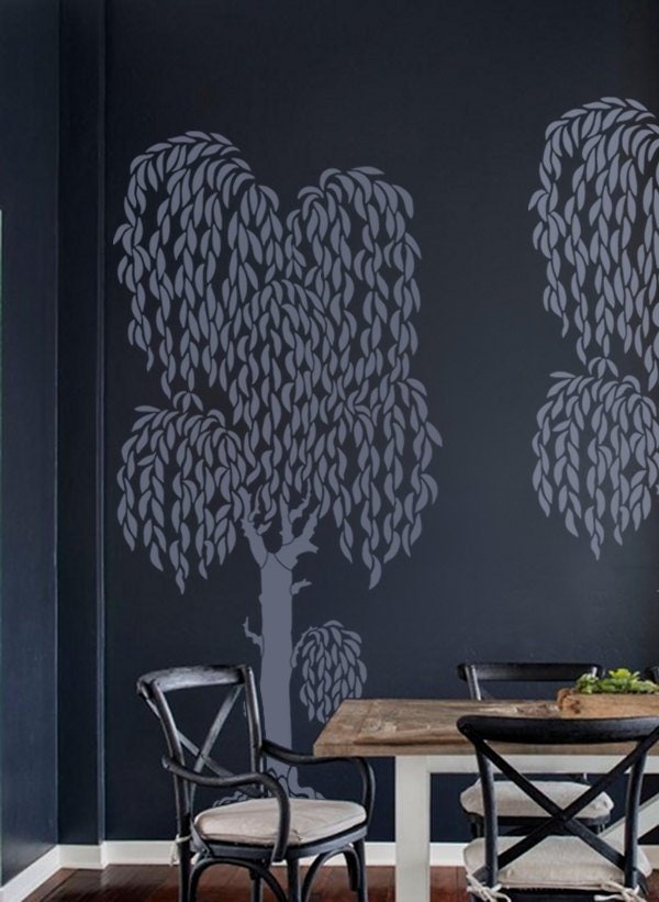 Tree Wall Stencil Large Weeping Willow Tree DIY wall decor | Etsy