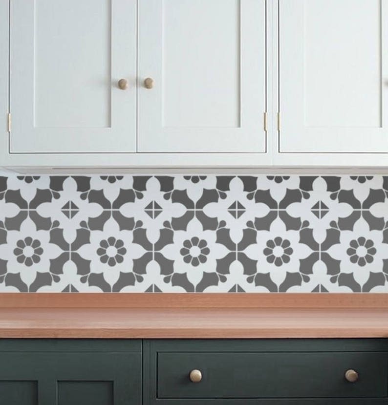 Moroccan Wall Stencil Tile Pattern No 7 Reusable Easy Decor Diy Home