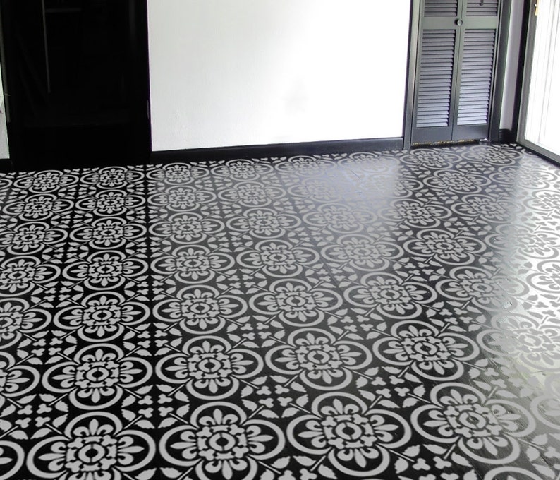 Stencil Moroccan Tile Pattern No 4 Reusable 21x42 Inches Etsy