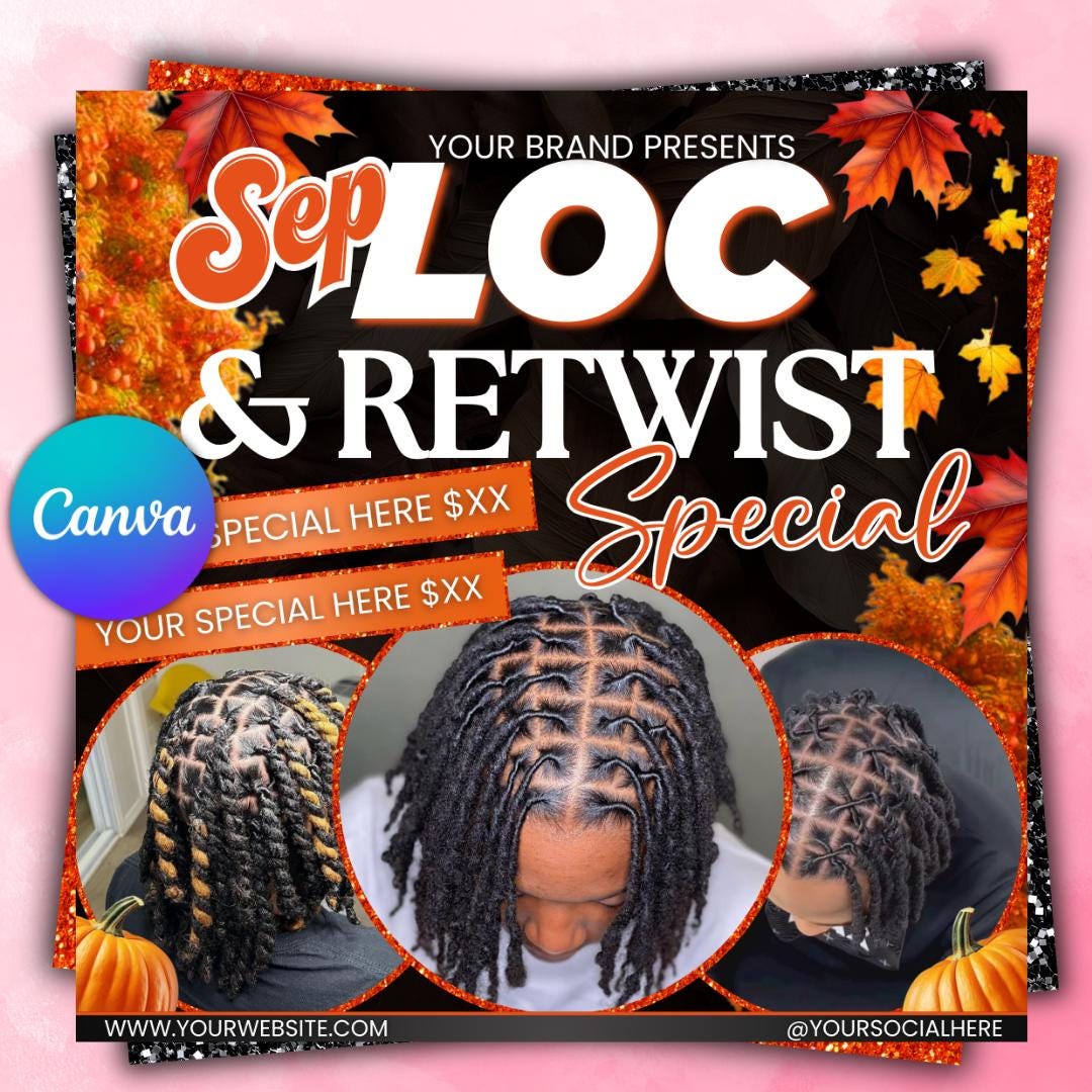 Locs Specials Flyer, Dread Locks Flyer, Hair Specials Flyer, Locs and ...