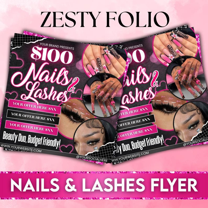 Nail Flyer DIY Nail Tech Flyer Nail Special Deal Flyer Nail Flyer Bookings Nail Tech Booking Flyer Nail Book Now DIY Nail Deal Booking Flyer