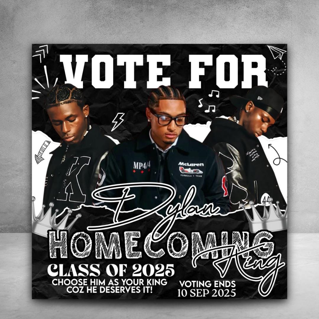 Homecoming Flyer, Vote Homecoming, HOCO Flyer, Homecoming Queen Flyer ...