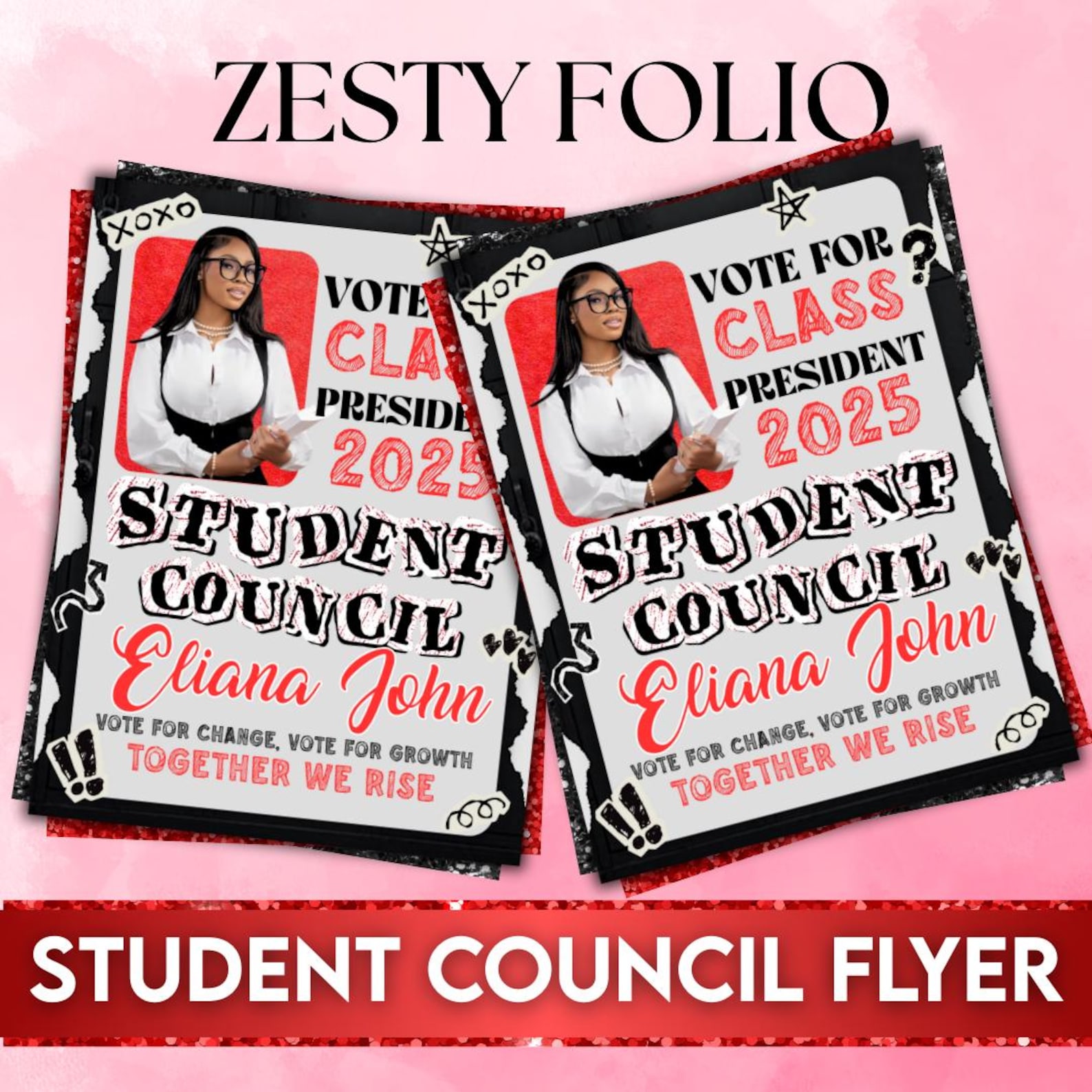 Student Council Campaign Flyer Template, School Election Flyer ...