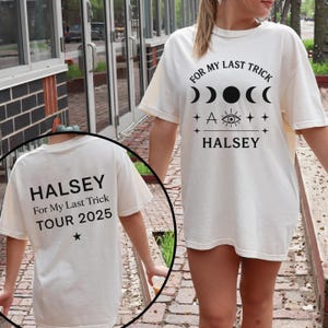 Halsey Tour Shirt 2025, For My Last Trick Tee, Witchy Concert Shirt, Moon Phase Graphic Tee, Spiritual Music Merch, Dark Aesthetic