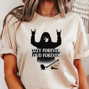 Ozzy Forever Loud Forever Shirt, Rock Legend Tribute Tee, Gothic Ozzy Silhouette T-Shirt, Metalhead Memorial Gift, Vintage Rock Tee