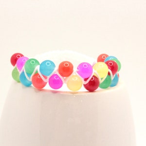 Multicolor Beaded Zig-zag Macrame Bracelet, Popular Trending Jewelry, Adjustable Bracelet image 7