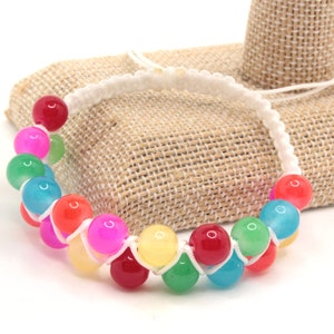 Multicolor Beaded Zig-zag Macrame Bracelet, Popular Trending Jewelry, Adjustable Bracelet image 6