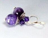 Amethyst and Sterling Silver Earrings, February Birthstone, February Birthstone Jewelry, Amethyst Birthstone Jewelry