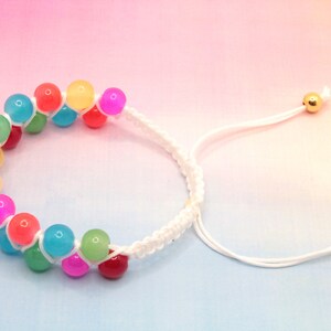 Multicolor Beaded Zig-zag Macrame Bracelet, Popular Trending Jewelry, Adjustable Bracelet image 2