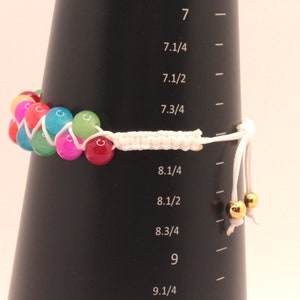 Multicolor Beaded Zig-zag Macrame Bracelet, Popular Trending Jewelry, Adjustable Bracelet image 5