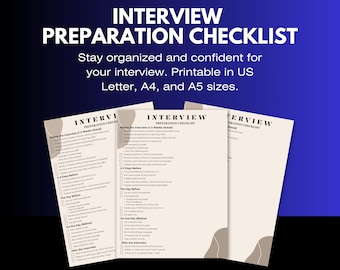 Interview Preparation Checklist | Job Interview Planner (PDF)