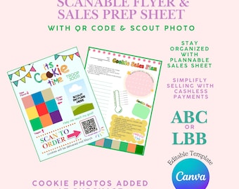 Cookie Sales Flyer Bundle: Editable Template, ABC/LBB Bakers