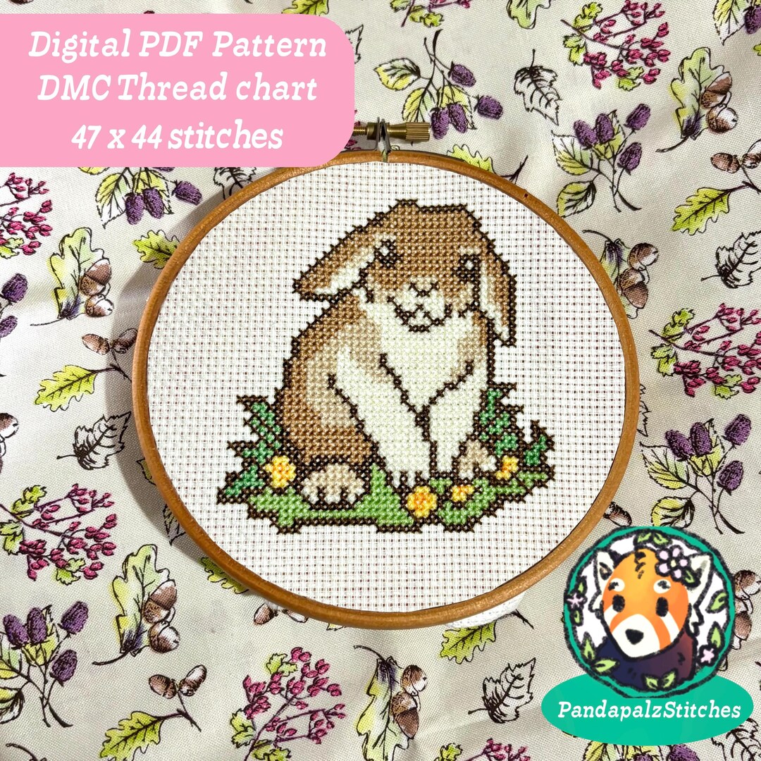 French Lop Rabbit Cross Stitch Pattern PDF - Etsy