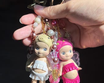 Authentischer Sonny Angel Scuffed Schlüsselanhänger: Upcycled Taschenanhänger