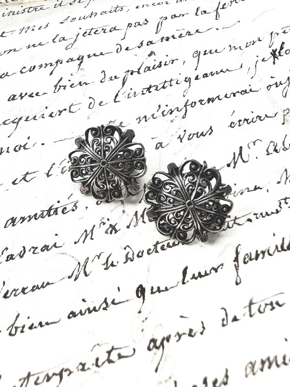 Gorgeous Italian Silver Clip Earrings - 800 silve… - image 2