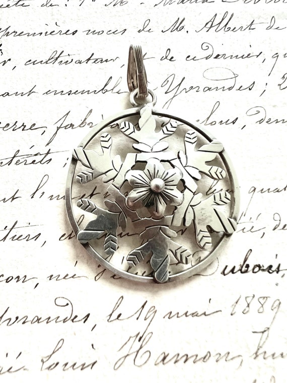 Abbott Gotshall Snowflake signed sterling silver p