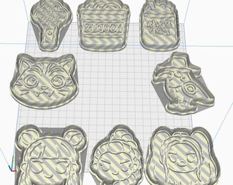 kpop demon hunters cookie cutter set  stl files