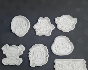 ONE PIECE cookie cutters 7 piece set stl files